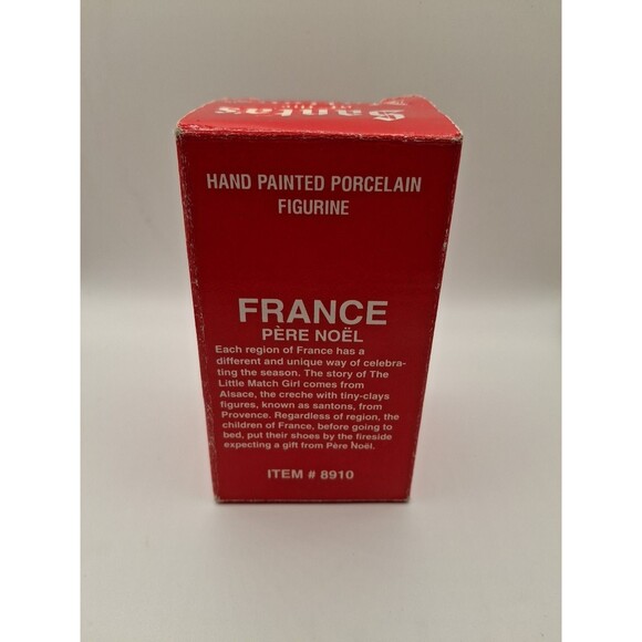 Santa's of The Nations Hand Painted Porcelain Christmas Fig (France) #8910 - Picture 7 of 8